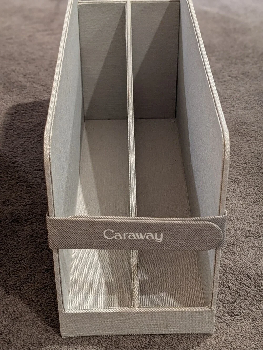 CARAWAY BAKEWARE CANVAS STORAGE BIN HOLDER ORGANIZER EUC